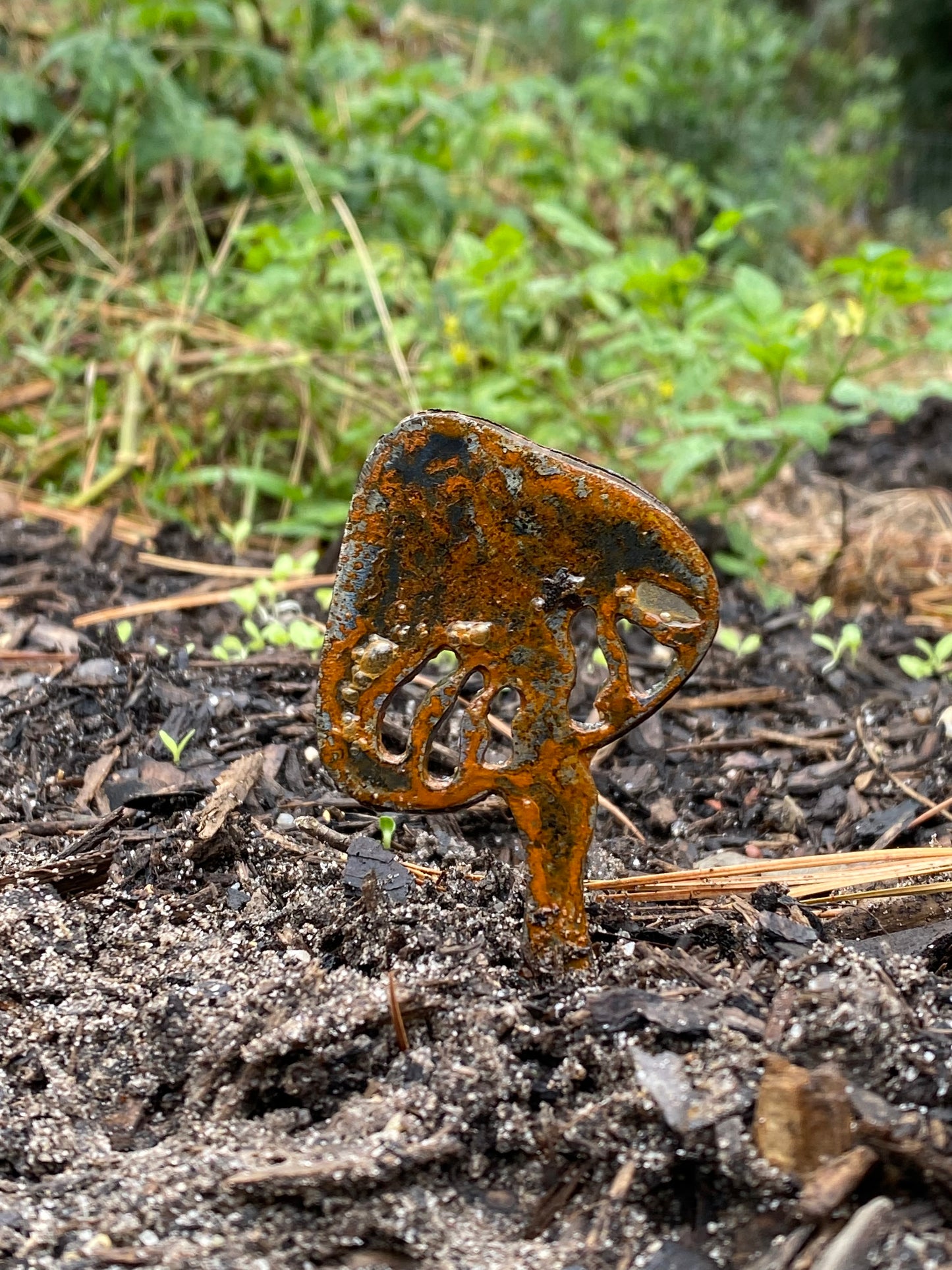 Scrappy Mushroom Garden Art